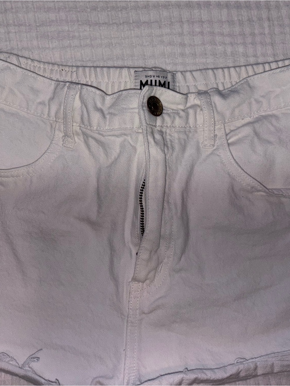 Show Me Your MuMu White High Waist Women's Shorts
